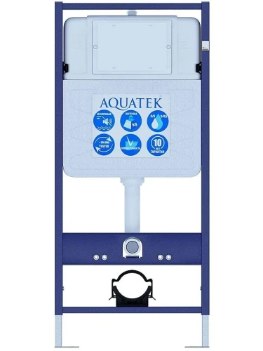Комплект унитаза с инсталляцией Aquatek Set Aquatek Гелиос цвет Белый с сиденьем Микролифт