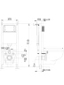 Комплект унитаза с инсталляцией Aquatek Set Европа New-INS17-043 4в1 цвет Белый с сиденьем Микролифт и клавишей смыва цвет Хром глянцевый