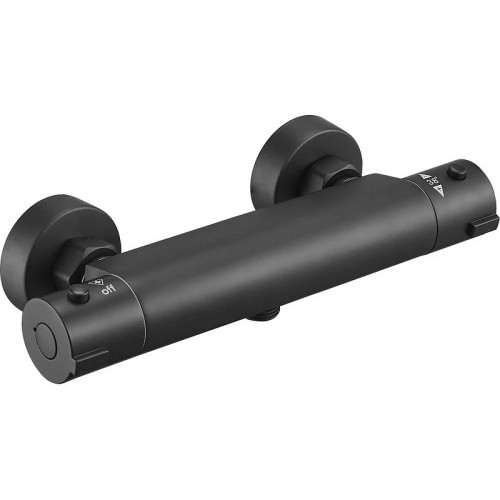 Смеситель для душа ESKO Mikros T3080 Black с термостатом Черный матовый латунь на стену