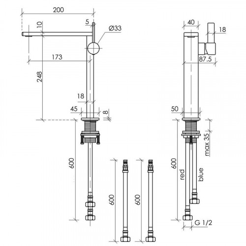 Смеситель для раковины Sancos Linn SC9020GG Вороненая сталь