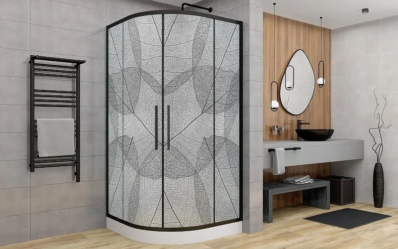 Душевой уголок Avacan 90x90 HB90MT профиль Цвет черный стекло Матовый