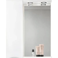 Зеркало со шкафом BelBagno MARINO-SPC-900/750-1A-BL-P-L 90 с подсветкой Bianco Lucido МДФ / ЛДСП