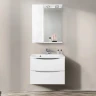 Зеркало со шкафом BelBagno MARINO-SPC-900/750-1A-BL-P-L 90 с подсветкой Bianco Lucido МДФ / ЛДСП