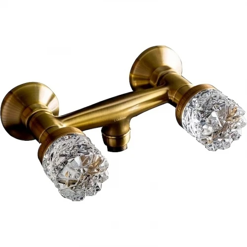 Смеситель для душа Boheme Crystal 314-CRST Бронза латунь на стену