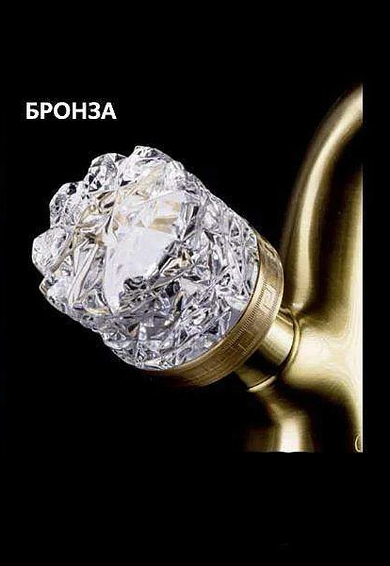 Смеситель для душа Boheme Crystal 314-CRST Бронза латунь на стену