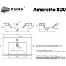 Раковина Paola Amaretto 80 Белая глянцевая