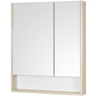 Зеркальный шкаф Aquaton Сканди 70 1A252202SDB20 Белый Дуб верона МДФ / ЛДСП, стекло