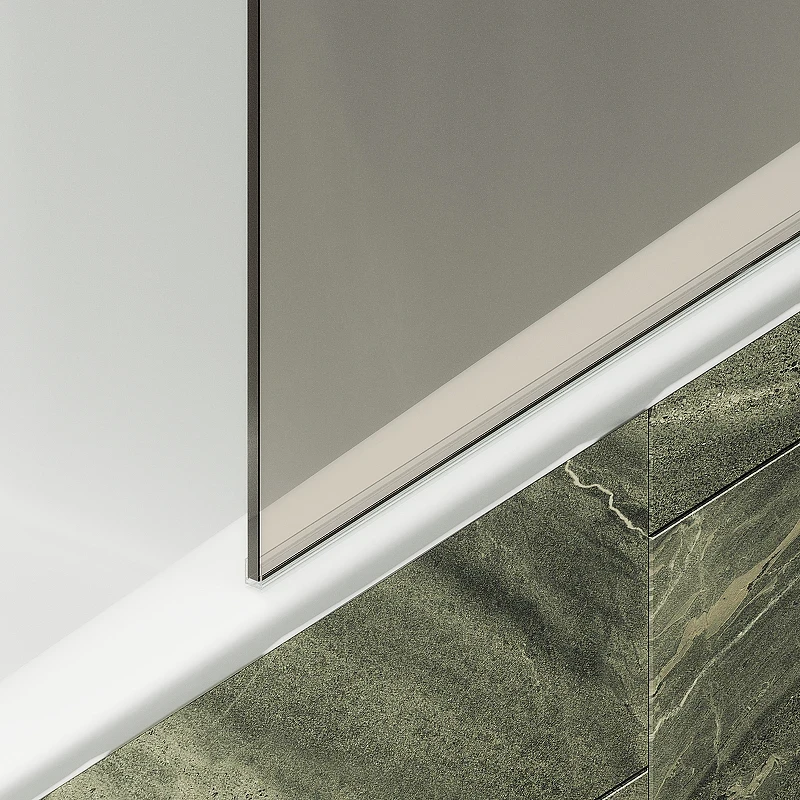 Шторка на ванну Maybah Glass MGV-66-6ш 400x1400 в широком профиле Черный стекло бронзовое