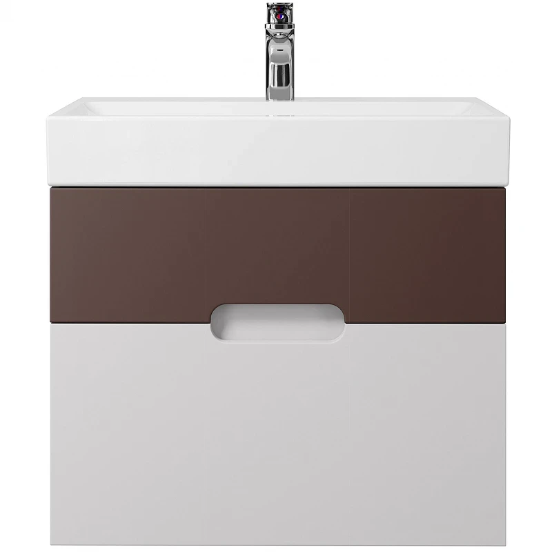 Тумба под раковину Creto Malibu 60 7-1077CS подвесная Chocolate Soft МДФ / ЛДСП