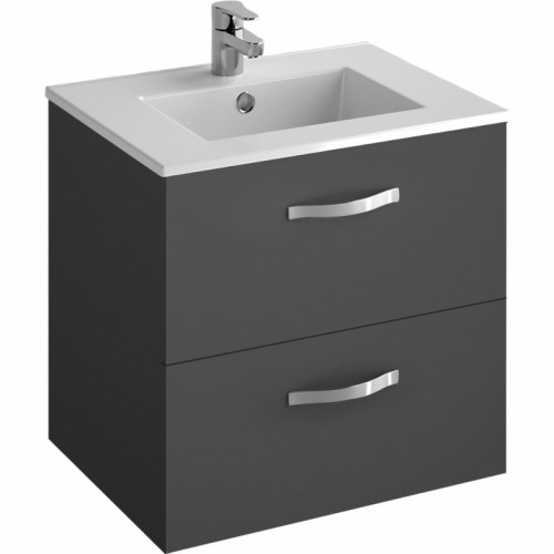 Тумба под раковину Jacob Delafon Ola 61 EB390RU-N14 подвесная Серый антрацит МДФ / ЛДСП