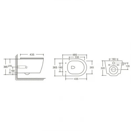 Унитаз Ceruttispa Sella Aria MBF CT10016 подвесной Черный матовый с сиденьем Микролифт фарфор подвесной