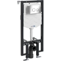Инсталляция WasserKRAFT Vils 56TLT.010.ME.CH01 для унитаза с клавишей смыва Хром