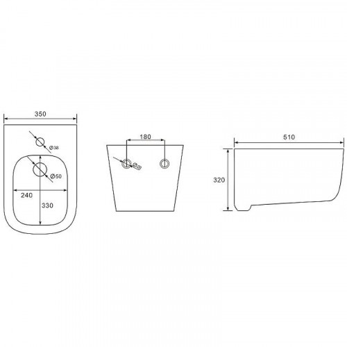 Биде Aquatek Дива AQ1012-00 подвесное Белое