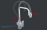 Смеситель для кухни Gappo G4398-4 Хром Серый латунь