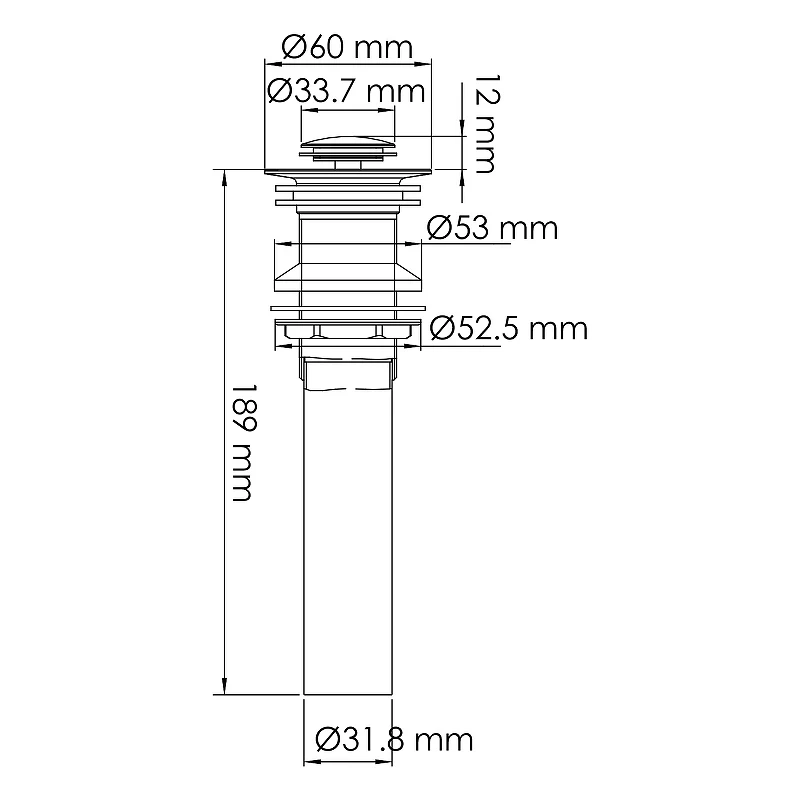 Донный клапан WasserKRAFT A249 Click-Clack Хром