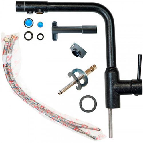 Смеситель для кухни Kaiser Teka 13044-2 Черный мрамор латунь