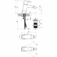 Смеситель для биде Ravak 10° Free black-TD F 055.20 X070155 Черный матовый латунь