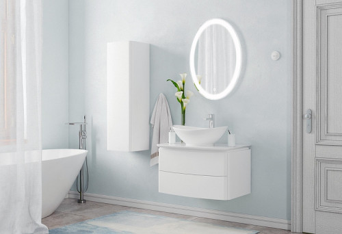 Тумба под раковину Corozo Вико 75 SD-00001641 подвесная цвет Белый