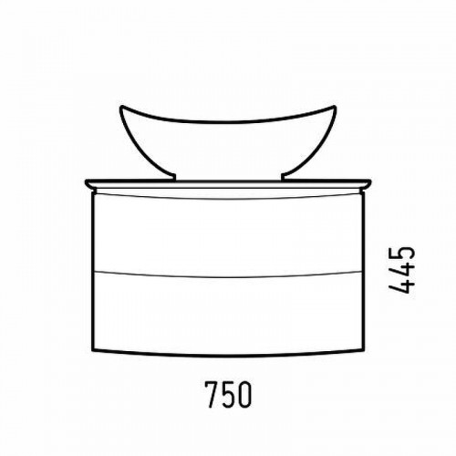 Тумба под раковину Corozo Вико 75 SD-00001641 подвесная цвет Белый
