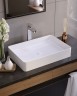 Раковина-чаша Koller Pool Kvadro 60 KR-0600-WB Белая фарфор накладная