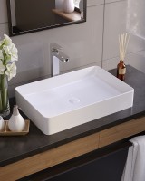 Раковина-чаша Koller Pool Kvadro 60 KR-0600-WB Белая фарфор накладная