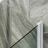 Шторка на ванну Maybah Glass MGV-620-1 700x1400 поворотная на монопетле Белый стекло сатиновое