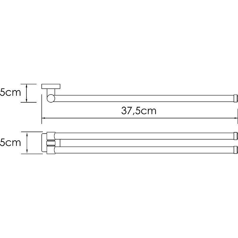 Полотенцедержатель WasserKRAFT Rhin K-8731 Хром