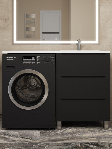 Тумба под раковину Uperwood Tanos 120 TTanosVMF60B3 цвет Черный матовый