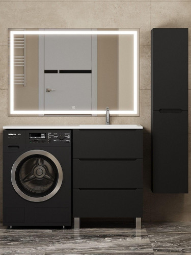 Тумба под раковину Uperwood Tanos 120 TTanosVMF60B3 цвет Черный матовый