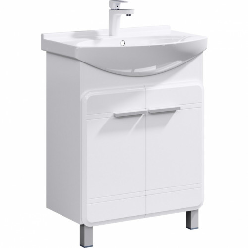 Тумба под раковину Aqwella Корсика 65 Kor.01.06 Белая МДФ / ЛДСП