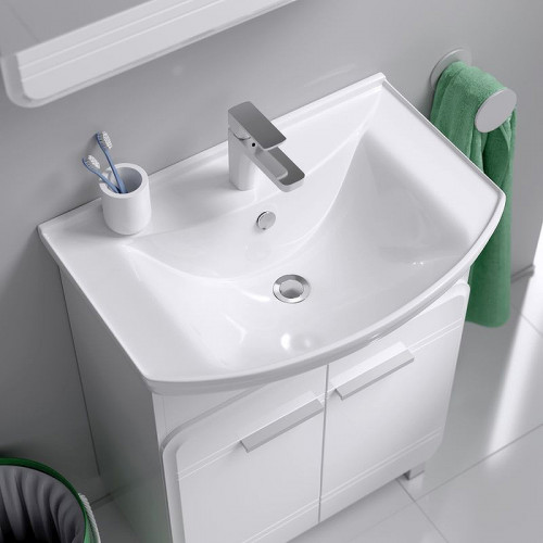 Тумба под раковину Aqwella Корсика 65 Kor.01.06 Белая МДФ / ЛДСП