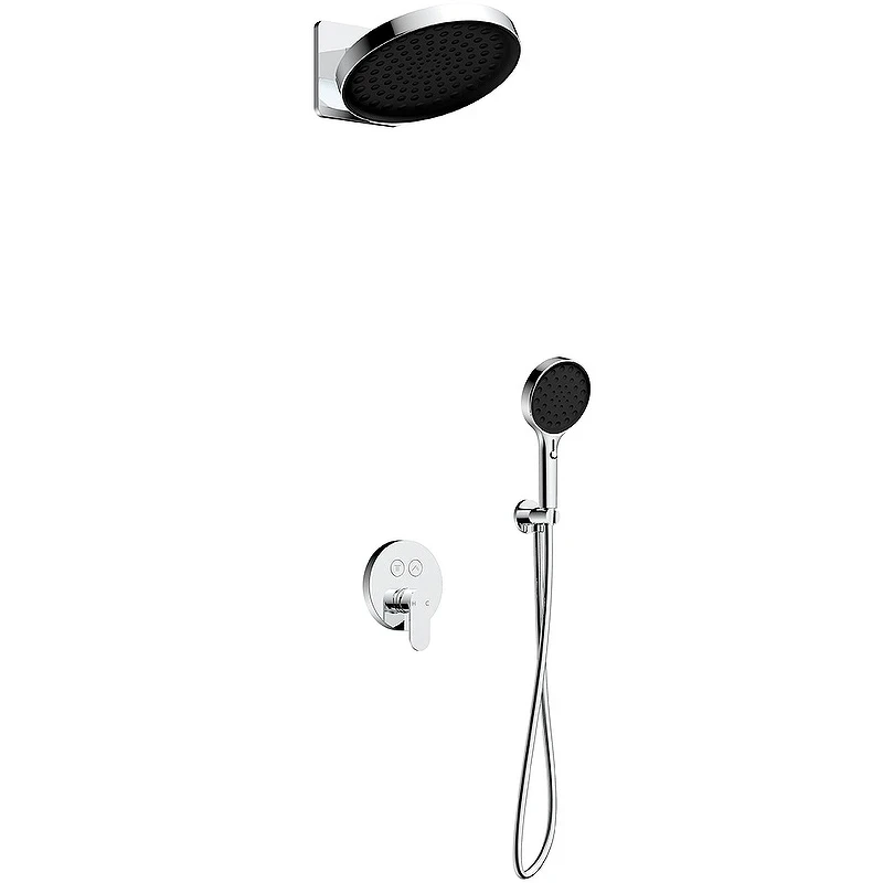 Душевая система AQUAme AQM8402CR Хром латунь встраиваемый