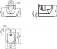 Биде Ideal Standard Tesi T3552V3 подвесное Черный шелк