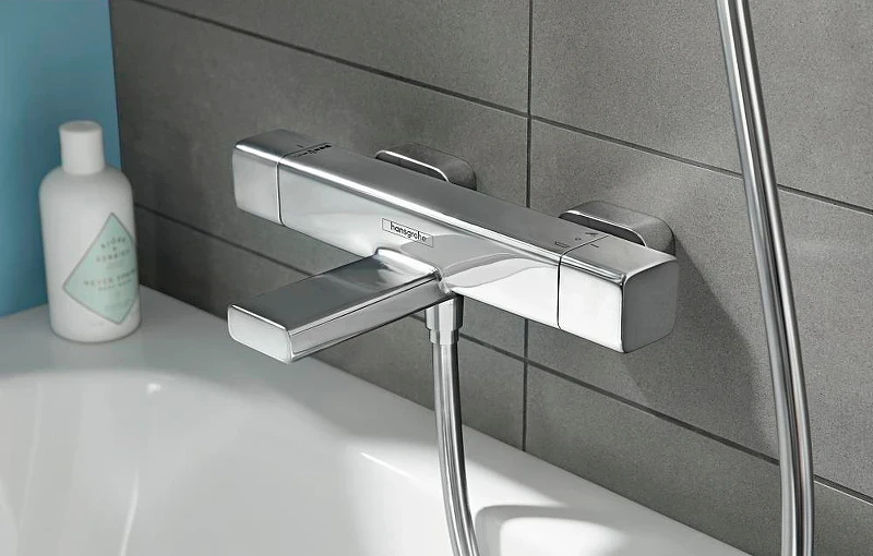 Смеситель для ванны Hansgrohe Ecostat E 15774000 с термостатом Хром латунь на стену