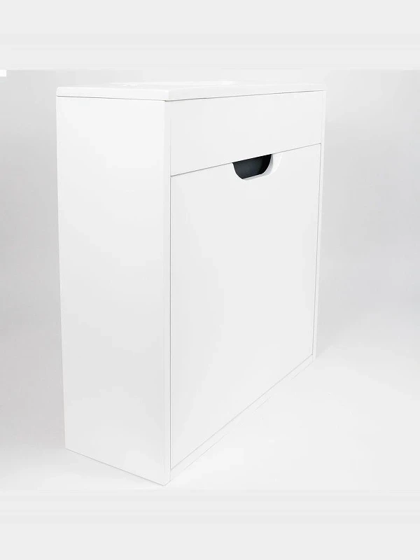 Тумба под раковину Uperwood Modul 60 2930205363 подвесная цвет Белый матовый Графит матовый