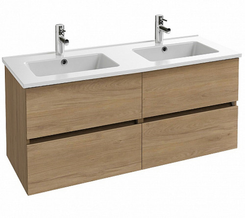 Раковина Jacob Delafon Ola 120 EXVA112-00 двойная Белая фарфор полувстраиваемая