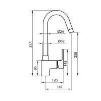 Смеситель для кухни Koller Pool Round Arc RA0500