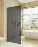 Душевая перегородка Maybah Glass MGD-704-3ш 690x1950 в широком профиле Золото стекло графитовое матовое