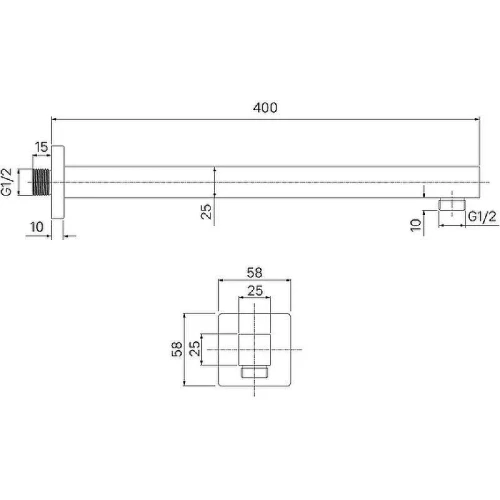 Кронштейн для верхнего душа Iddis Optima Home OPH40CSi61 Хром
