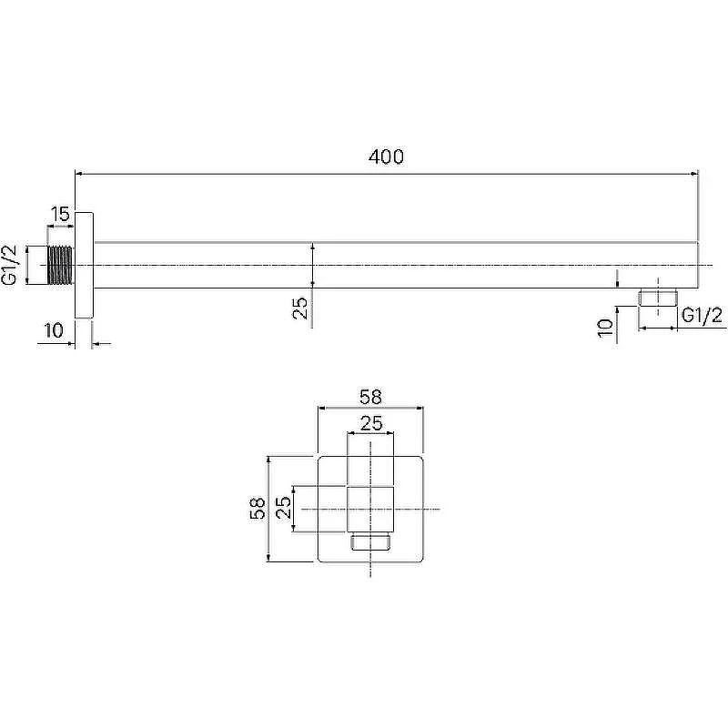 Кронштейн для верхнего душа Iddis Optima Home OPH40CSi61 Хром