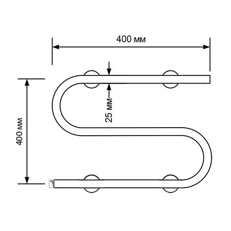 Электрический полотенцесушитель Mixline Simple 40x40 556794 цвет Хром