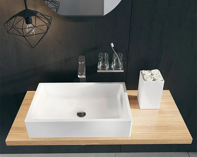 Раковина-чаша Ravak Formy 01 60 D XJL01260000 Белая искусственный камень (литьевой мрамор) накладная