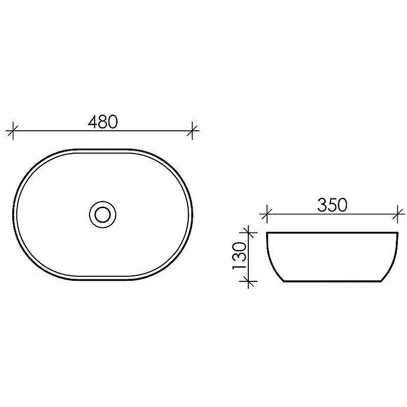 Раковина-чаша Sancos Ceramicanova Element 48 CN5010 Белая