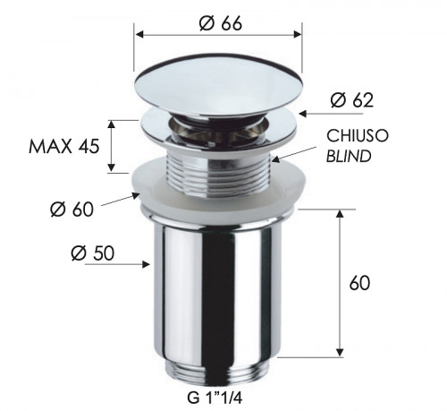 Донный клапан Remer 904CC114NO click-clack цвет Черный матовый