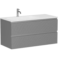 Тумба под раковину Sancos Folk 100 L FL100LES подвесная Ergraut soft МДФ / ЛДСП