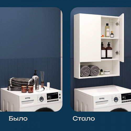 Подвесной шкаф DIWO Тула 60 TUL.SP.60-80/P/W над стиральной машиной цвет Белый