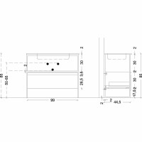 Тумба Boheme Armadi Art Loft 100 894-100-D подвесная Dark Wood МДФ / ЛДСП