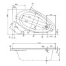 Акриловая ванна Santek Эдера 170x100 R 1WH501663 без гидромассажа