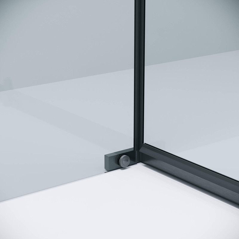 Душевая стенка Grossman Pragma 100 200.K33.03.100.42.00 профиль Графит сатин стекло прозрачное