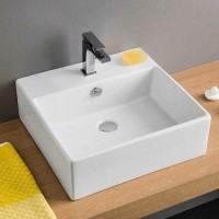 Раковина Artceram Quadro 50 QUL002 01 00 Белая глянцевая фарфор подвесная, накладная